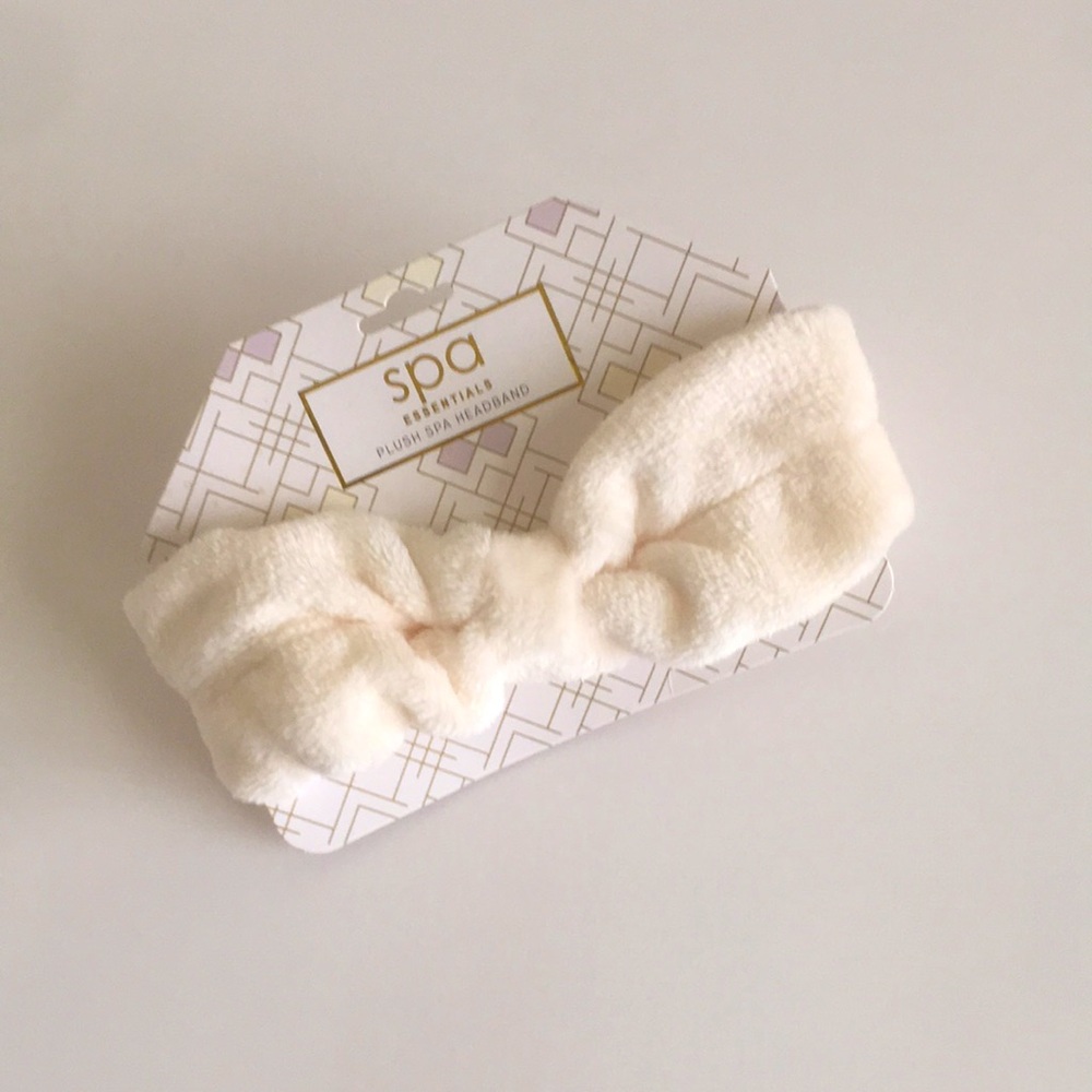 Plush Spa Headband Ivory Soft
